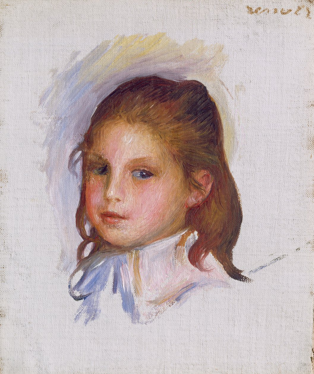 Dziecko z brązowymi włosami, 1887-88 autorstwa Pierre Auguste Renoir