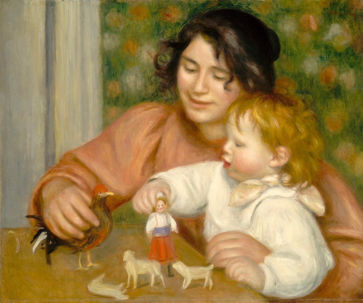 Dziecko z zabawkami, Gabrielle i syn artysty, Jean, 1895-96 autorstwa Pierre Auguste Renoir