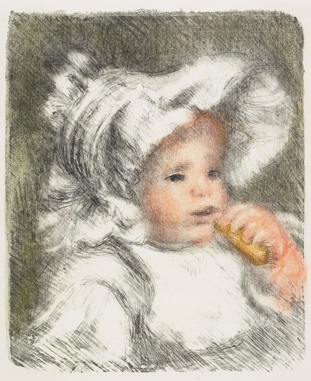 Dziecko z ciastkiem, 1899 autorstwa Pierre Auguste Renoir