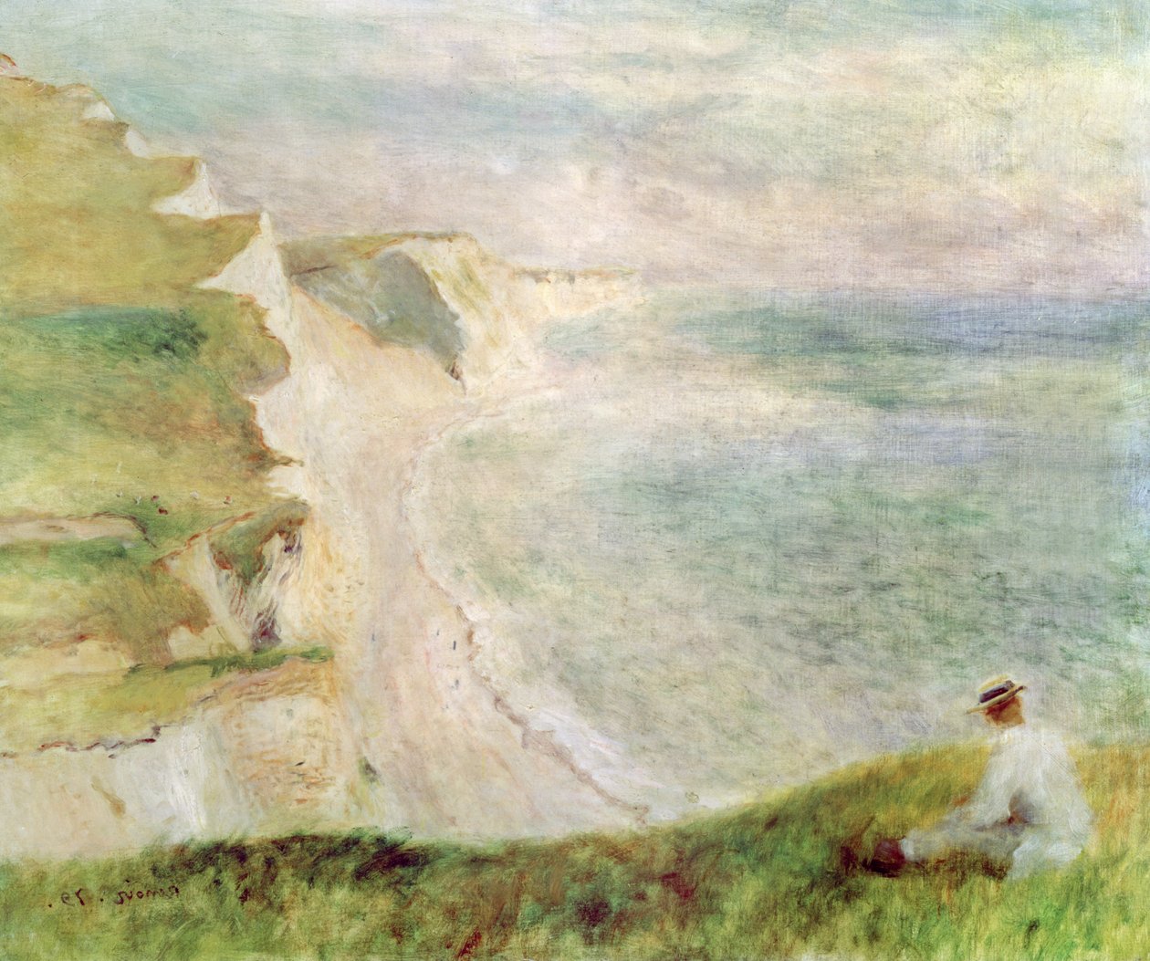 Klify w Pourville, 1879 autorstwa Pierre Auguste Renoir