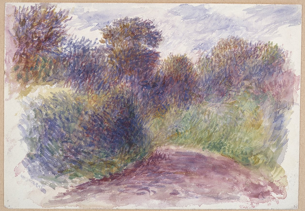 Country Lane (toaleta na białym papierze) autorstwa Pierre Auguste Renoir