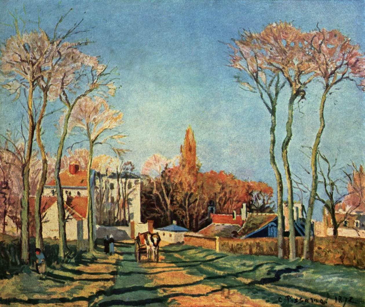 Wejście do wsi Voisins autorstwa Pierre Auguste Renoir