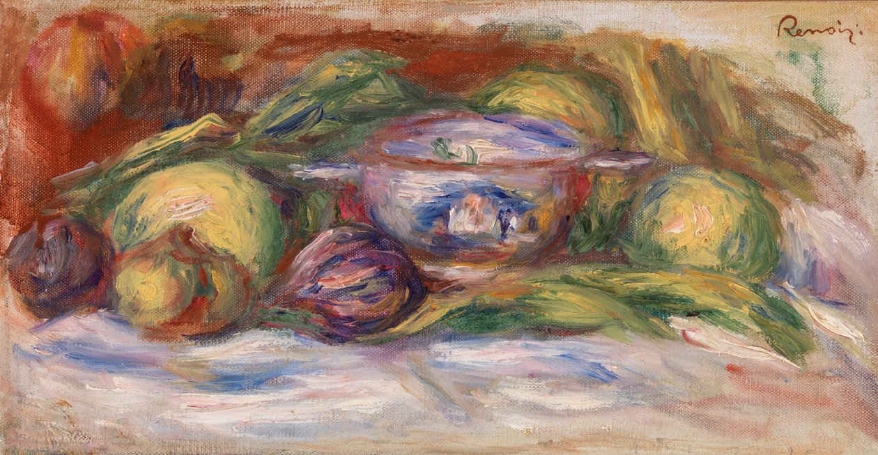 Figi i słoik cukierków, ok. 1914 autorstwa Pierre Auguste Renoir