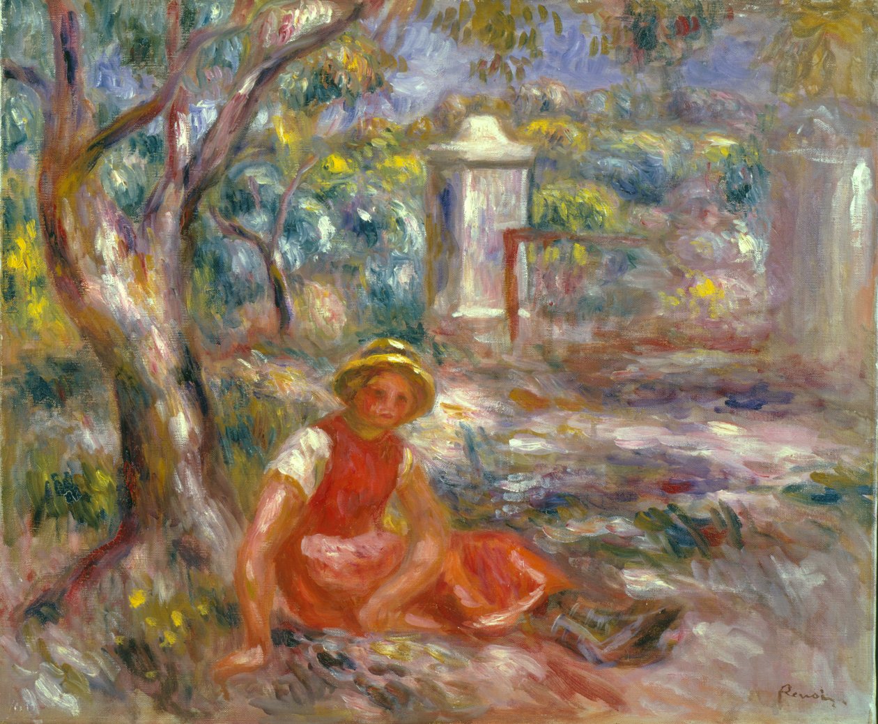Dziewczyna przy Bramie, ok. 1914 autorstwa Pierre Auguste Renoir
