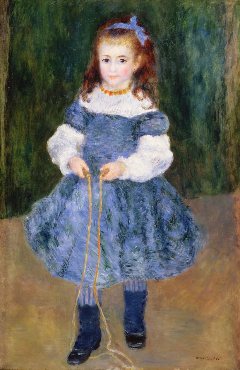 Dziewczyna ze skakanką, 1876 autorstwa Pierre Auguste Renoir