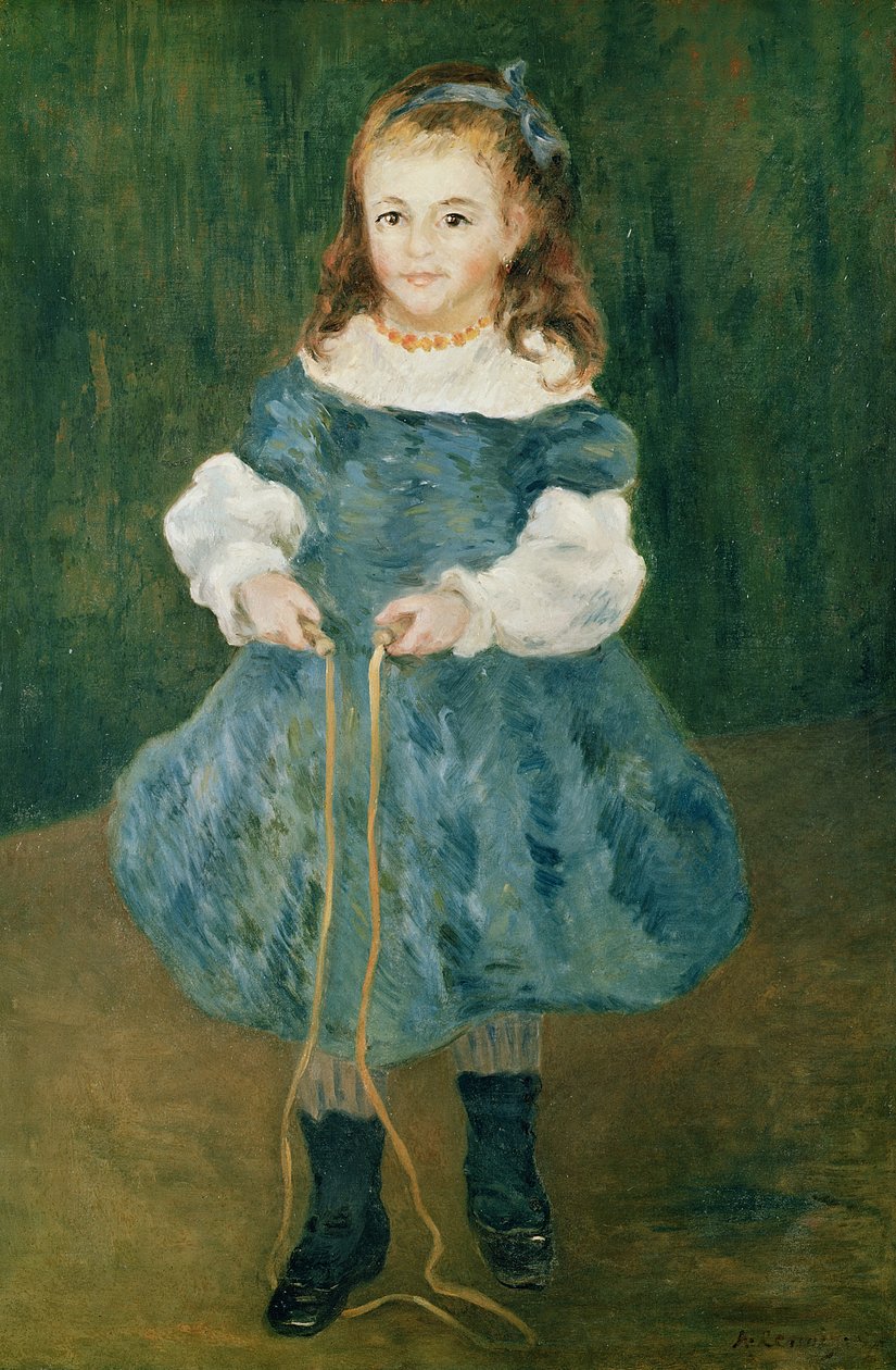 Dziewczyna ze skakanką, 1876 autorstwa Pierre Auguste Renoir