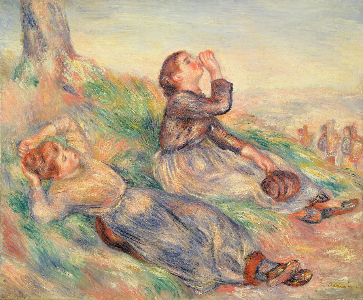 Odpoczynek zbieraczy winogron, 1884 autorstwa Pierre Auguste Renoir