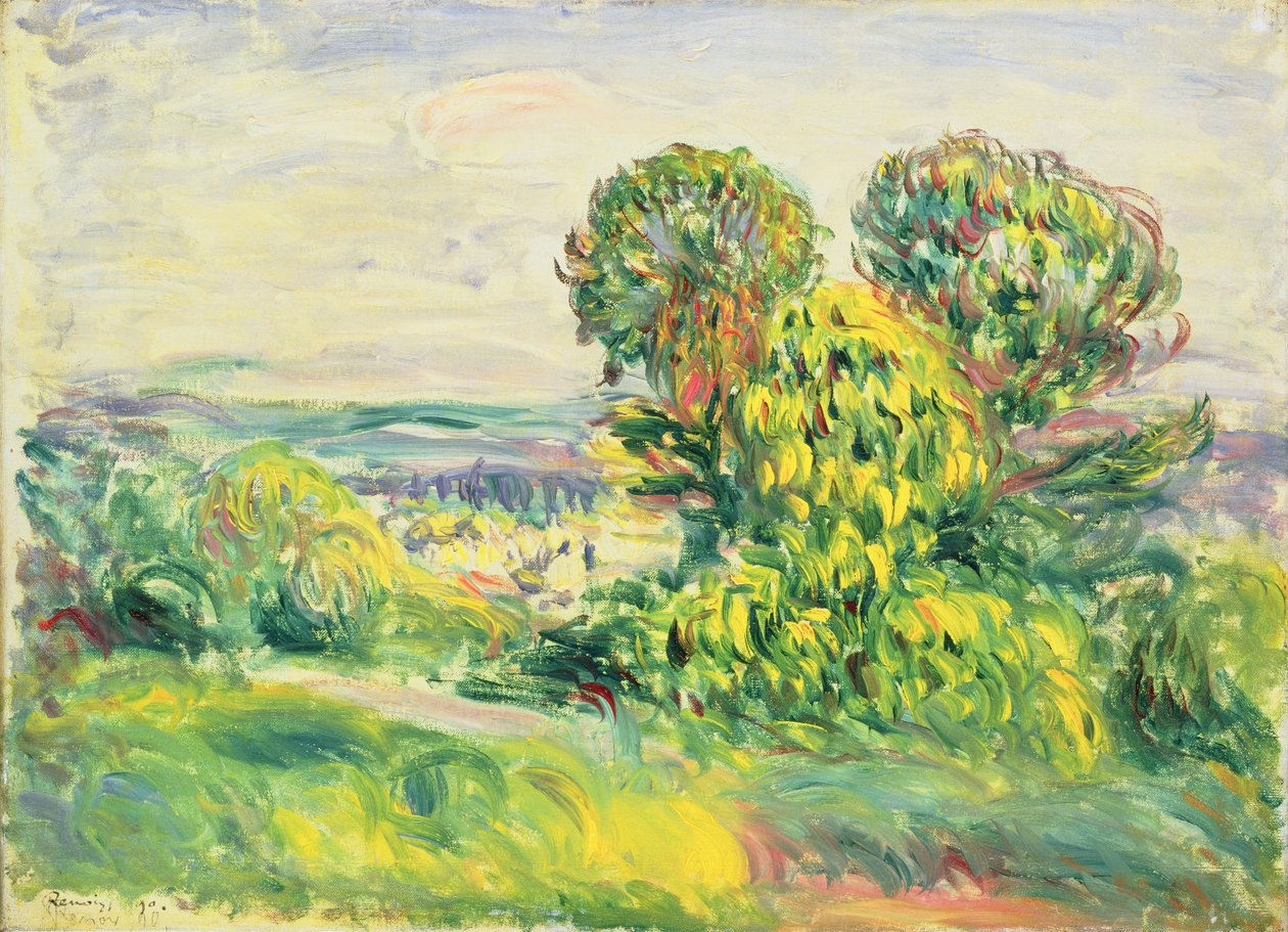Zielone Drzewa, 1890 autorstwa Pierre Auguste Renoir