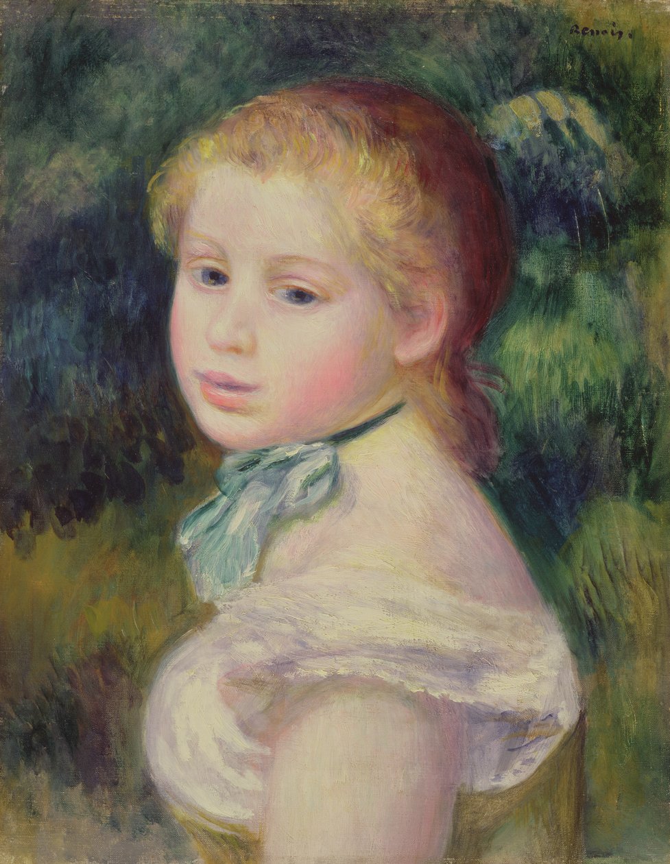 Głowa dziewczyny, 1885 autorstwa Pierre Auguste Renoir