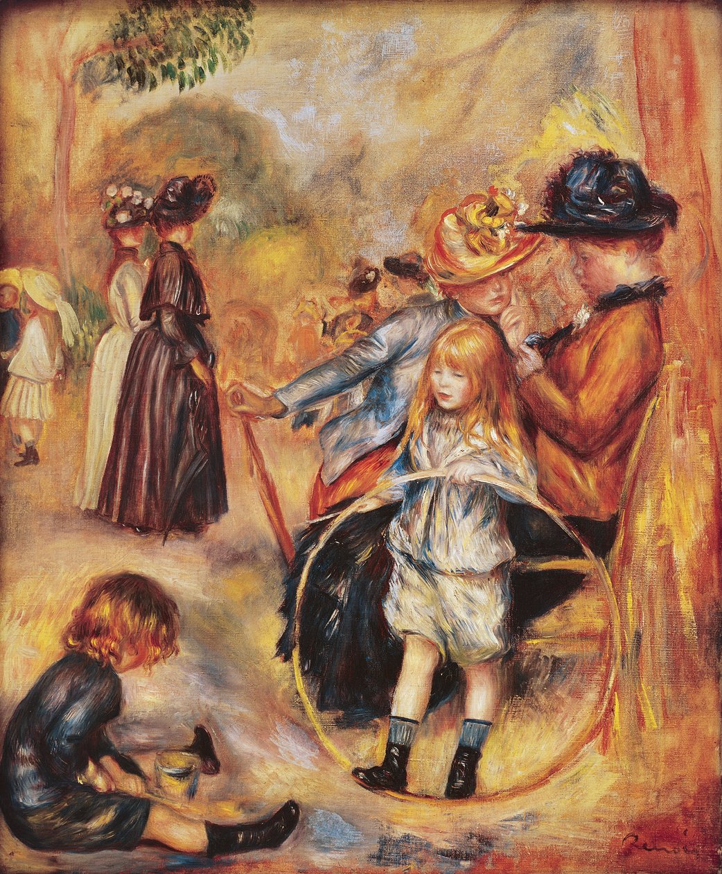 W Ogrodach Luksemburskich, 1883 autorstwa Pierre Auguste Renoir