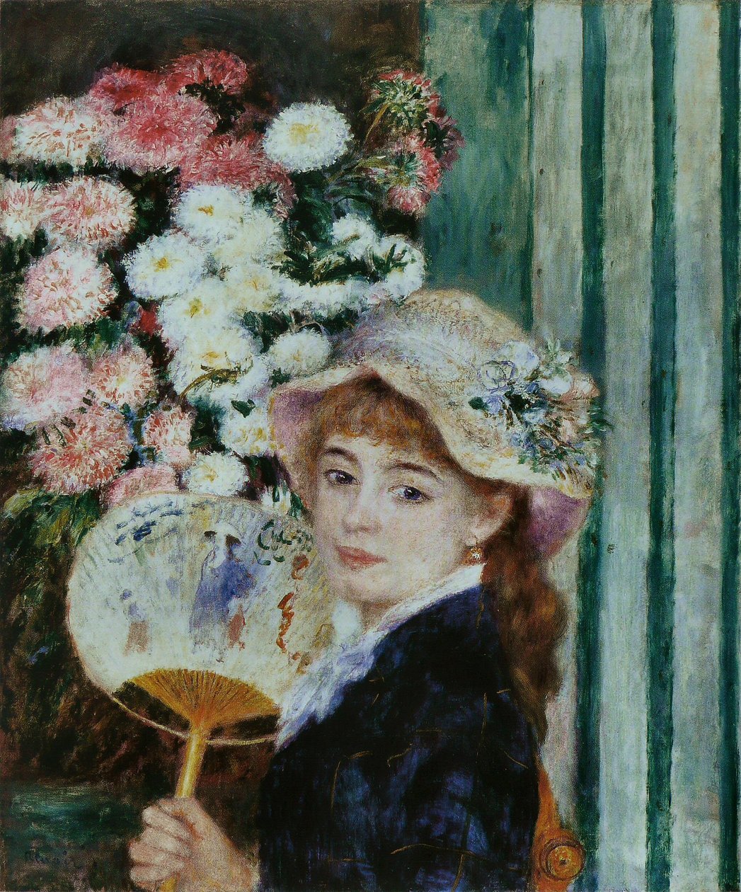 Młoda dziewczyna z wachlarzem autorstwa Pierre Auguste Renoir