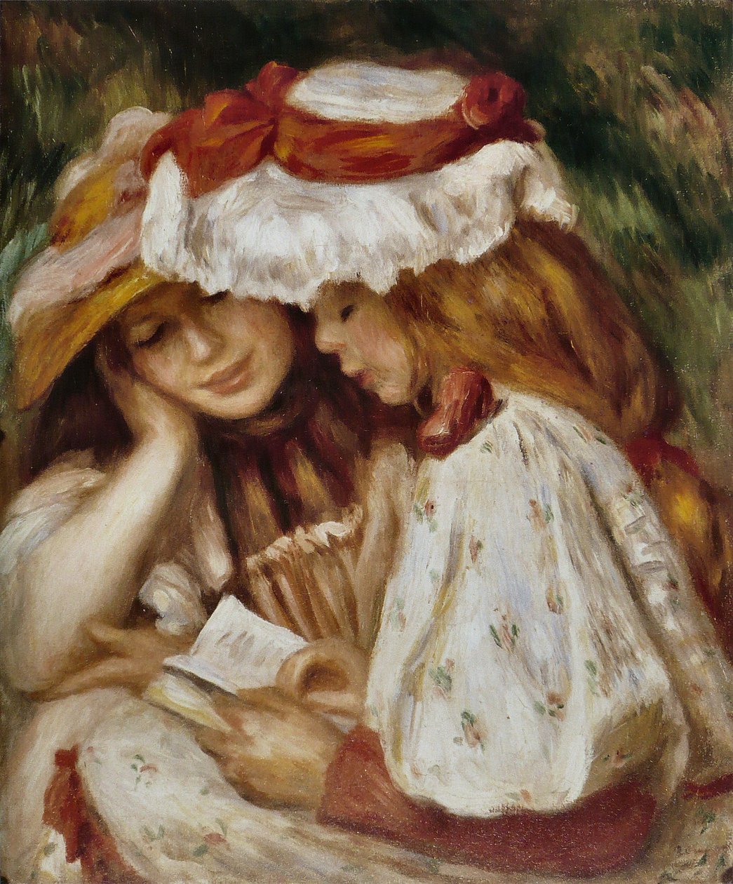 Młode dziewczyny czytają autorstwa Pierre Auguste Renoir