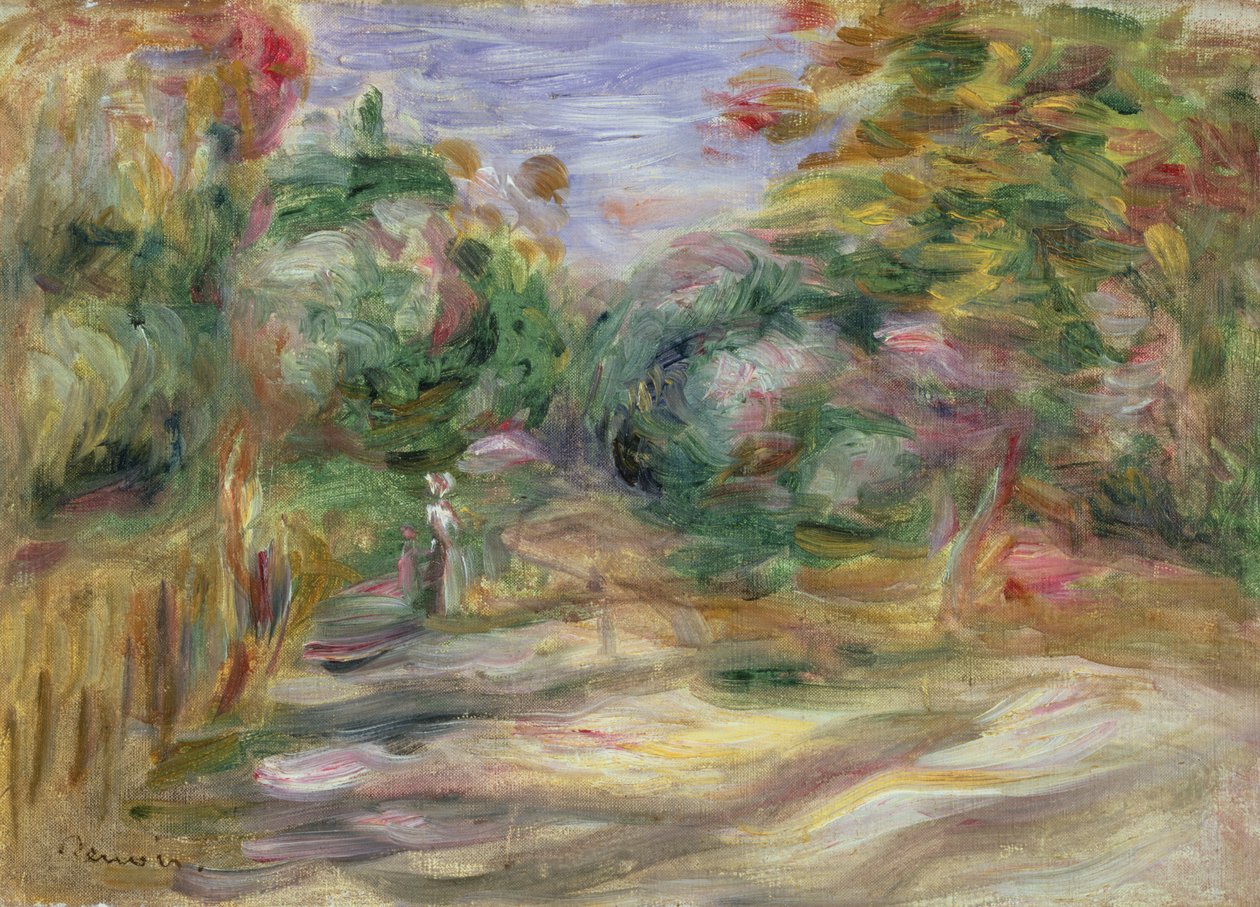 Krajobraz - Lane autorstwa Pierre Auguste Renoir