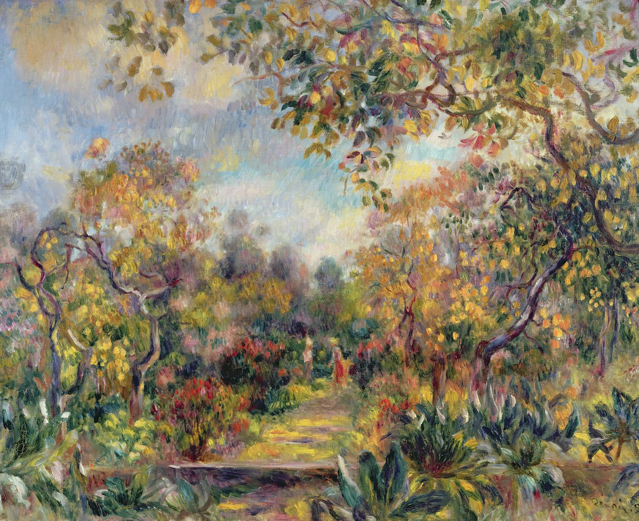 Krajobraz w Beaulieu, c.1893 autorstwa Pierre Auguste Renoir