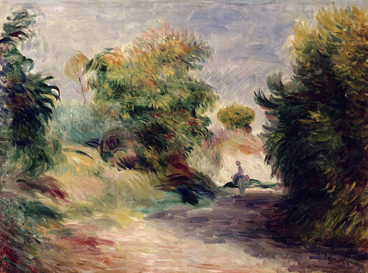 Krajobraz w pobliżu Cagnes, 1907 autorstwa Pierre Auguste Renoir