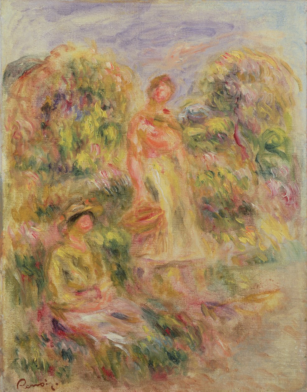 Krajobraz z dwiema kobietami, 1919 autorstwa Pierre Auguste Renoir