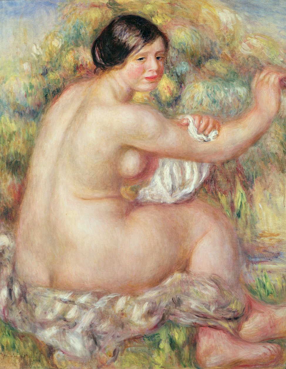 Duże Siedzące Nude autorstwa Pierre Auguste Renoir