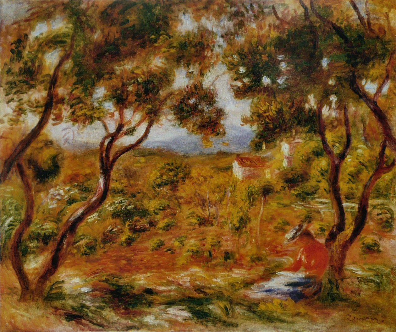 Winorośle w Cagnes autorstwa Pierre Auguste Renoir