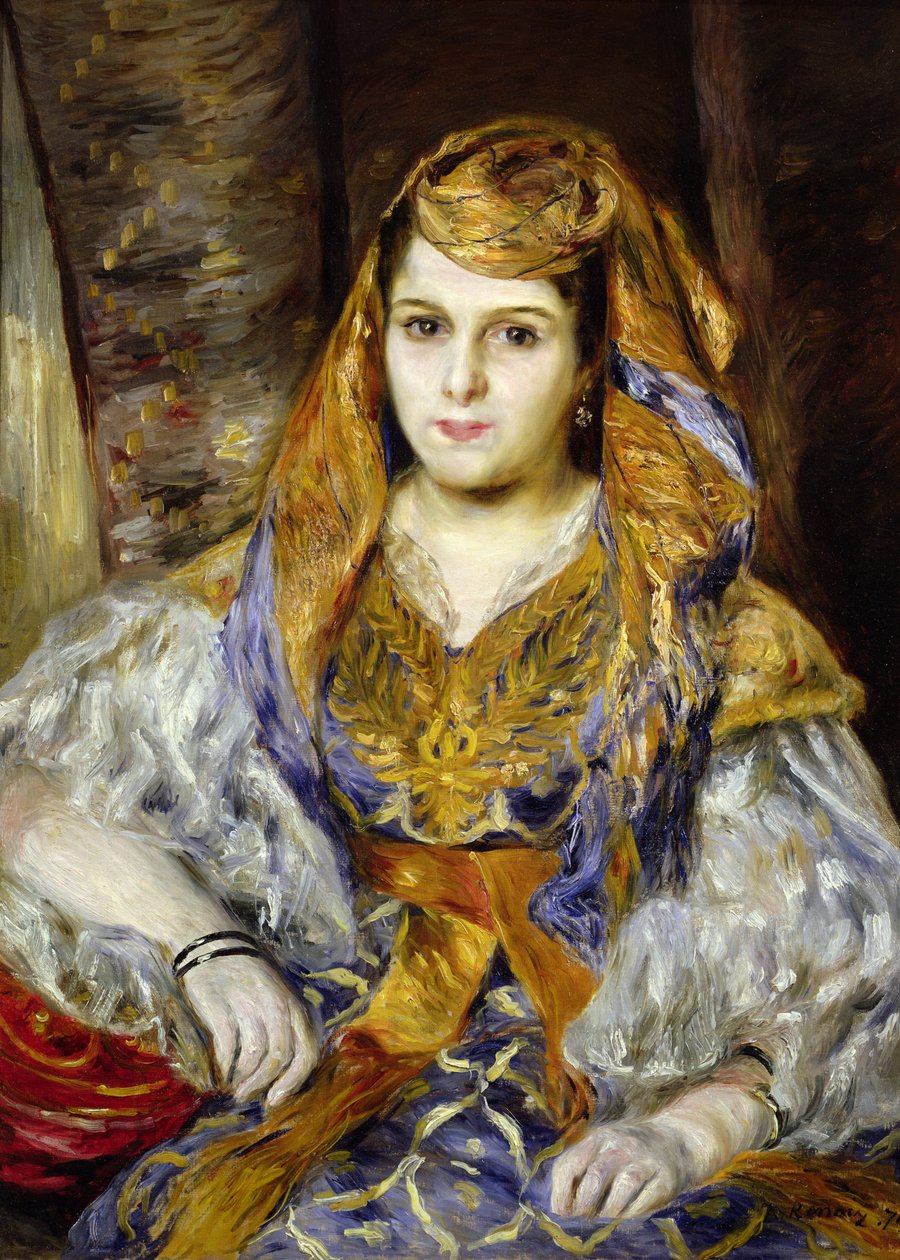 Mm. Clementine Stora w algierskim stroju, czyli Algierka, 1870 autorstwa Pierre Auguste Renoir