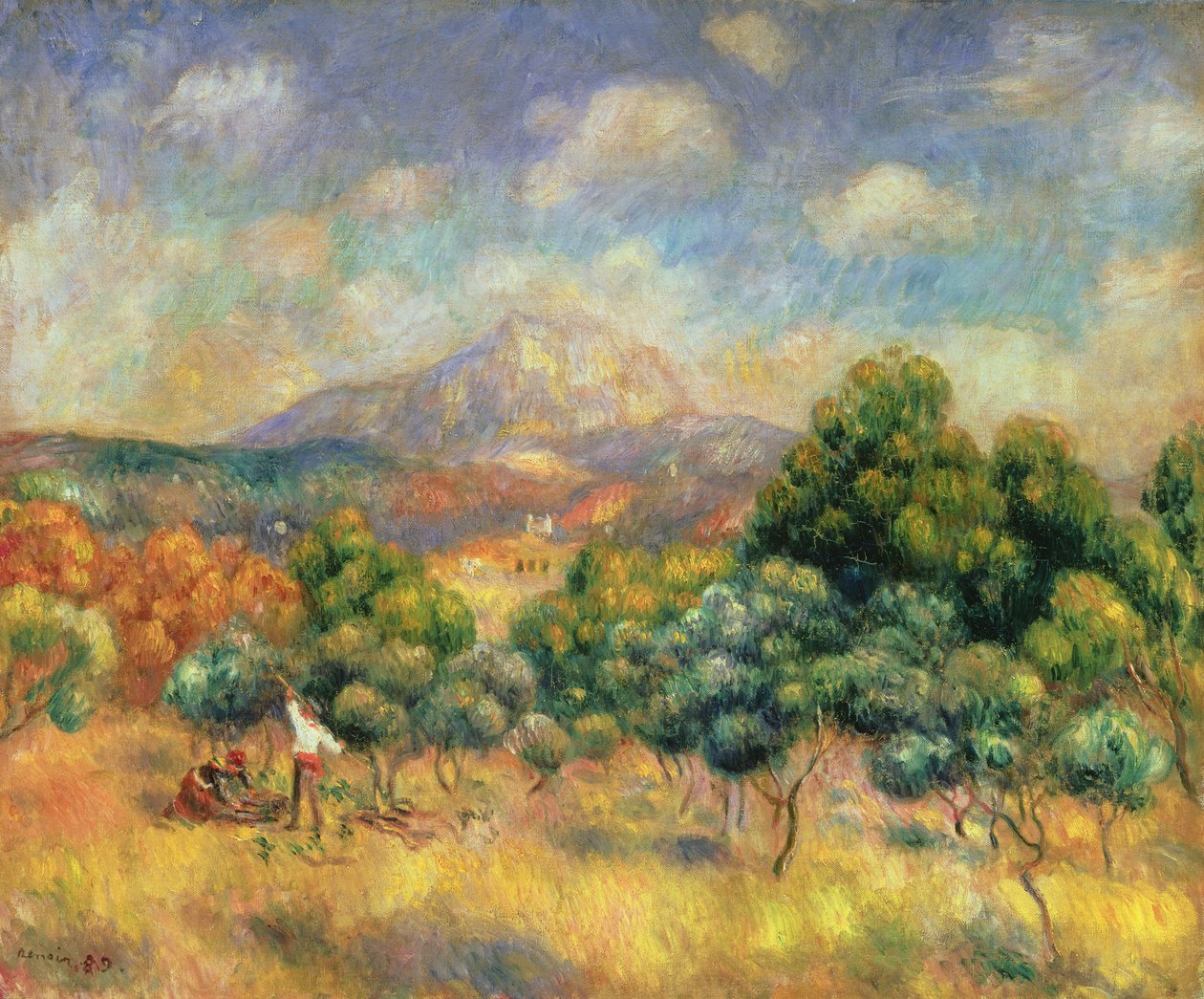 Góra Sainte-Victoire, 1889 autorstwa Pierre Auguste Renoir
