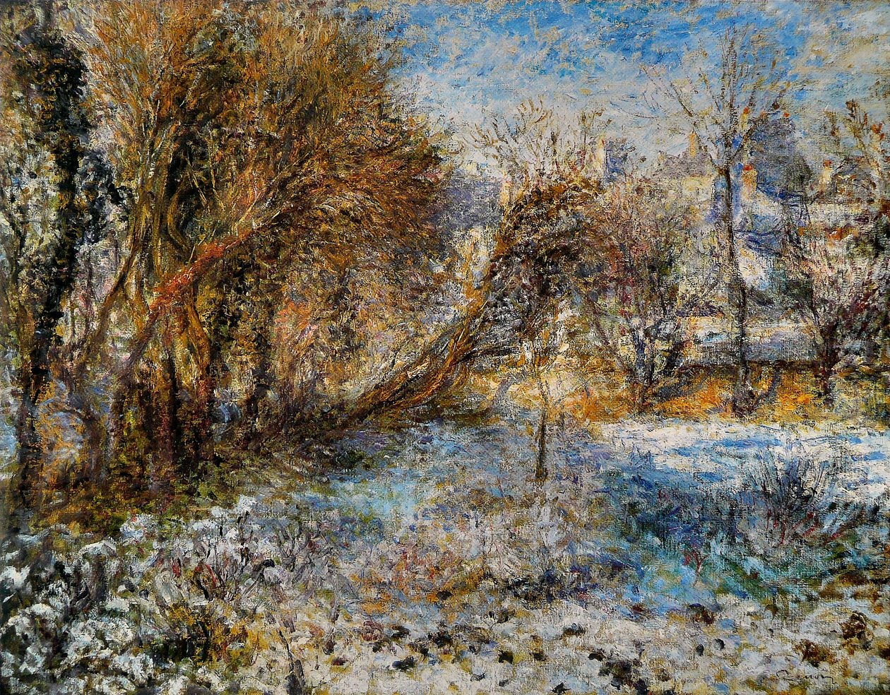 Śnieżny krajobraz autorstwa Pierre Auguste Renoir