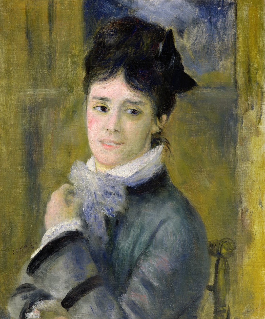 Portret Madame Claude Monet (1847-79) 1872 autorstwa Pierre Auguste Renoir
