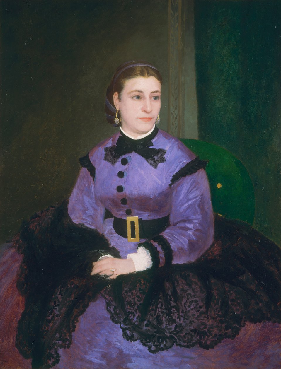 Portret Mademoiselle Sicot, 1865 autorstwa Pierre Auguste Renoir