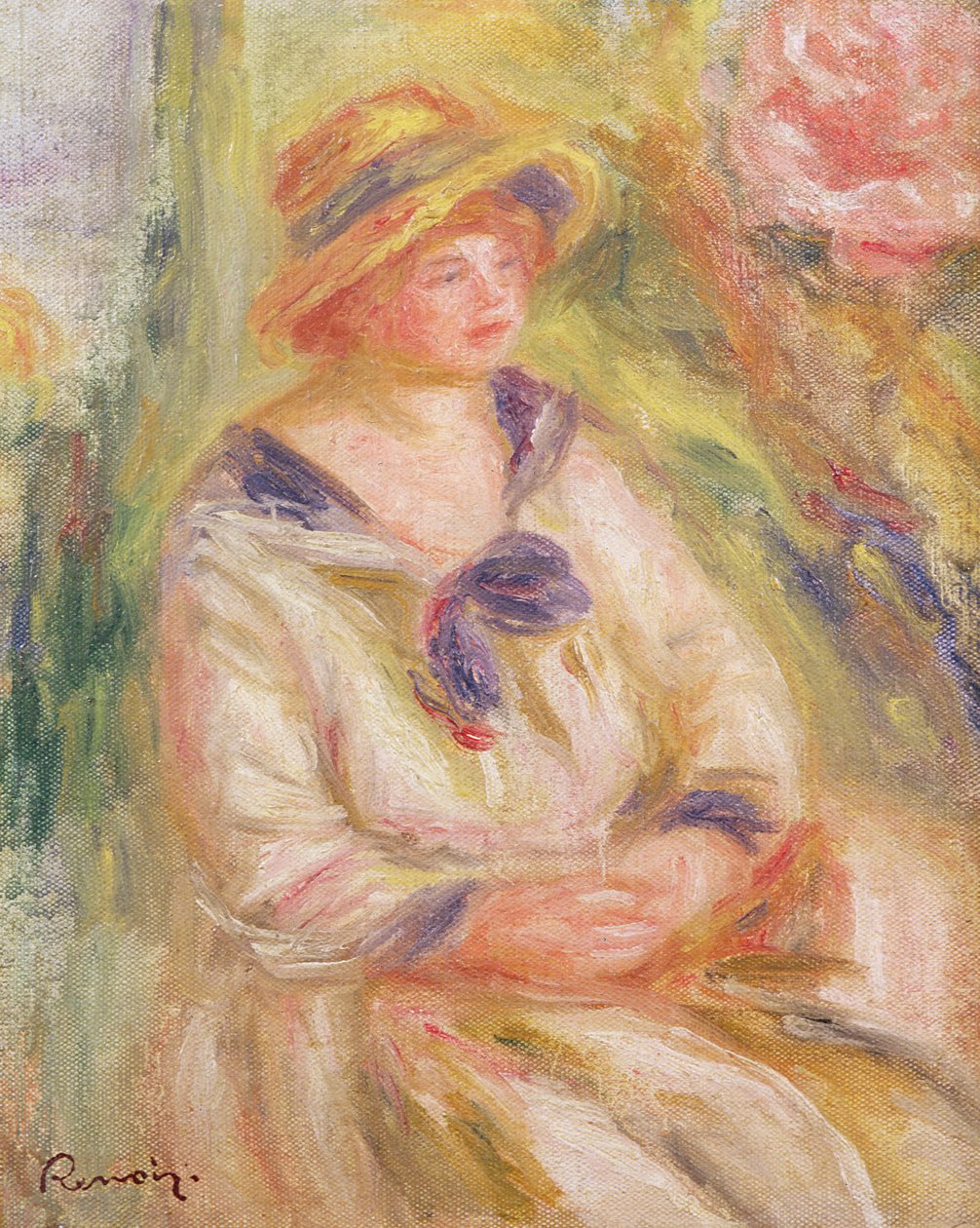 Portret kobiety, ok. 1910 autorstwa Pierre Auguste Renoir
