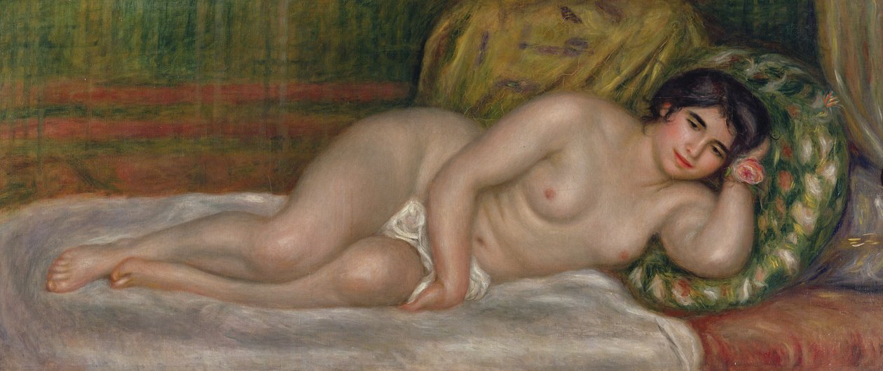Leżąca naga kobieca (Gabrielle) 1906-07 autorstwa Pierre Auguste Renoir