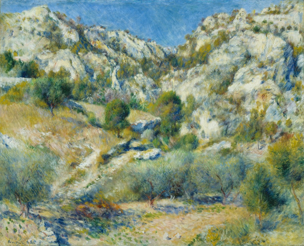 Skaliste Crags w LEstaque autorstwa Pierre Auguste Renoir