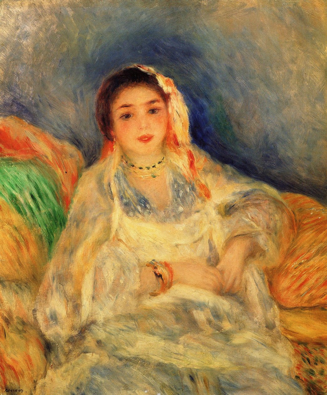 Siedząca kobieta algierska autorstwa Pierre Auguste Renoir