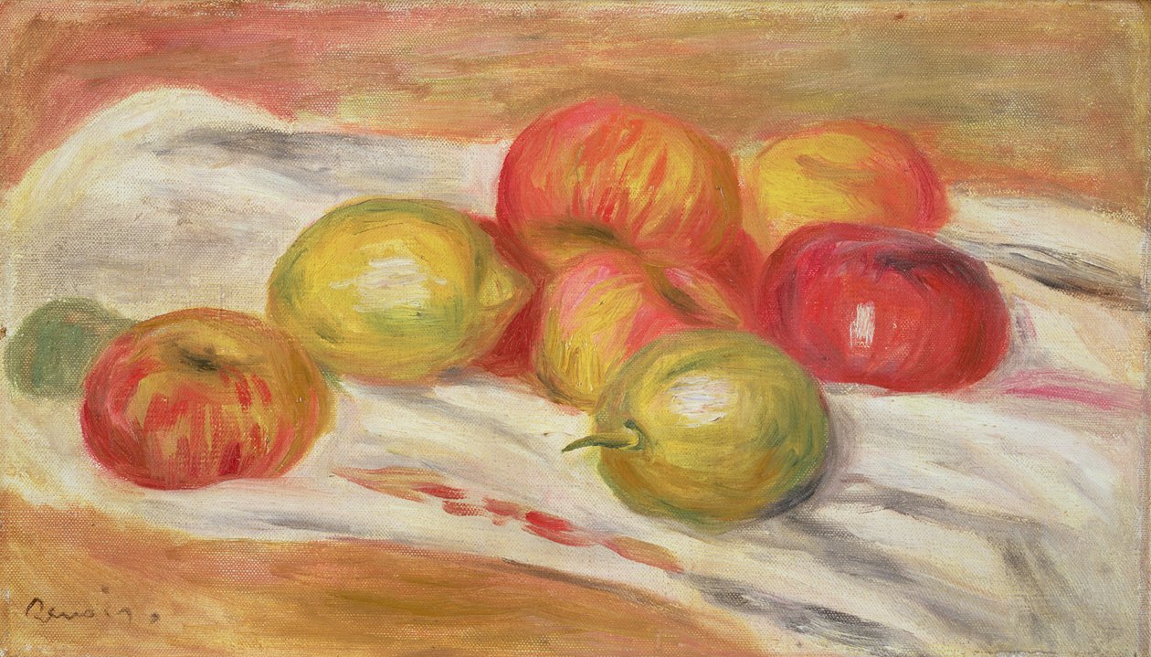 Siedem jabłek, 1910 autorstwa Pierre Auguste Renoir