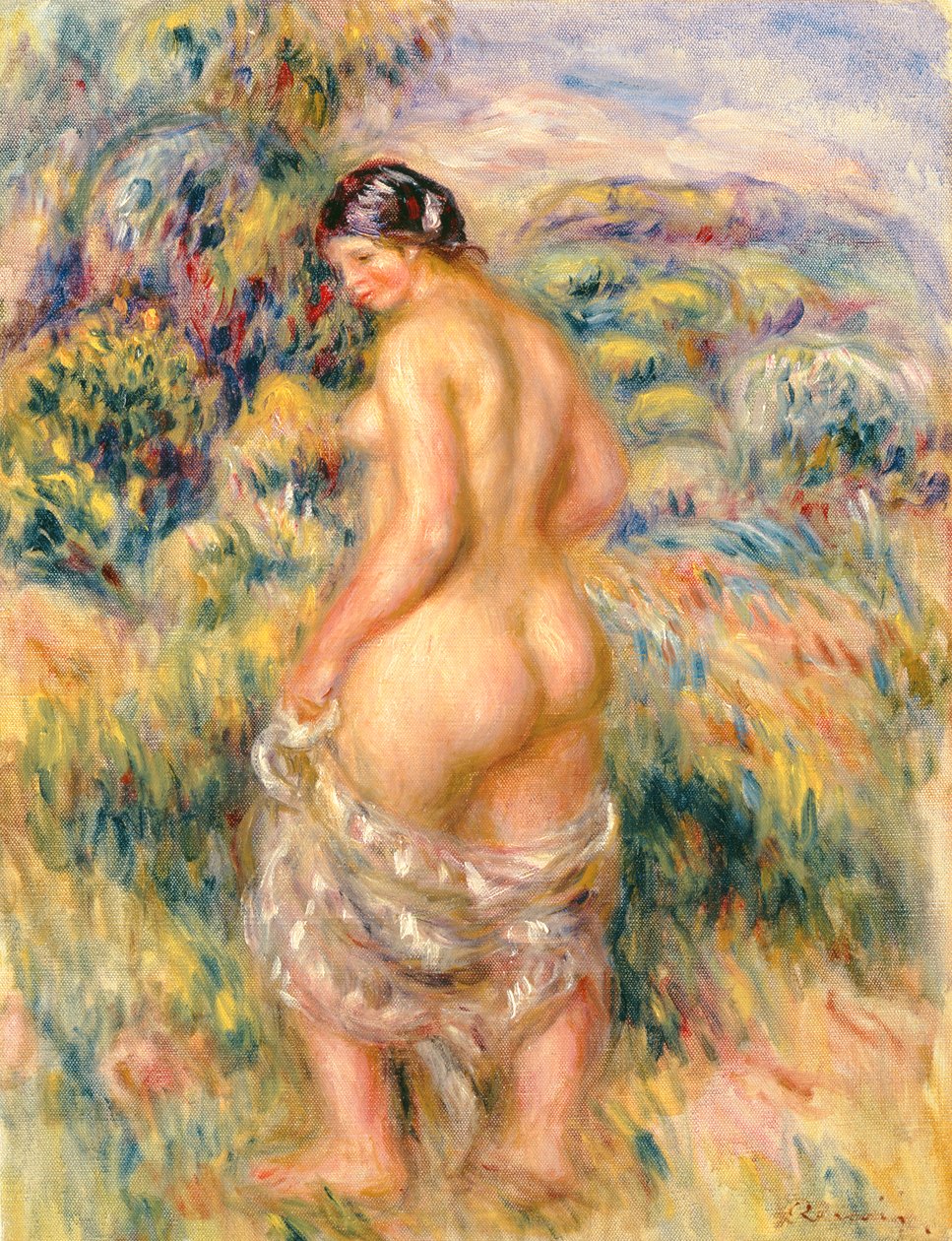 Stojąc nago w krajobrazie autorstwa Pierre Auguste Renoir