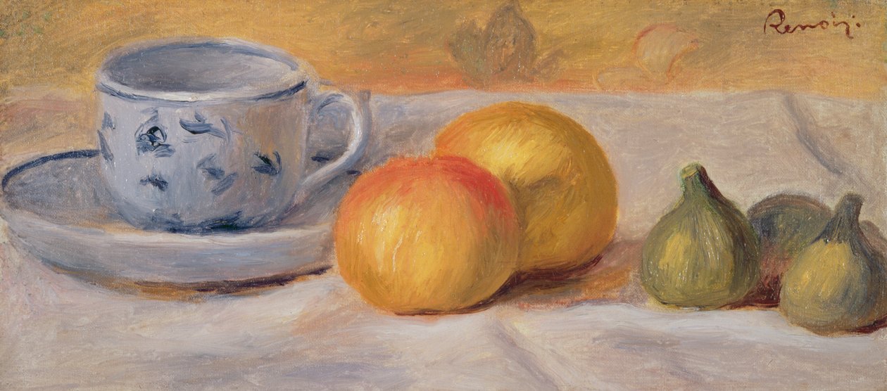 Martwa natura z niebieską filiżanką (Nature Morte a la Tasse Bleue) c.1900 autorstwa Pierre Auguste Renoir