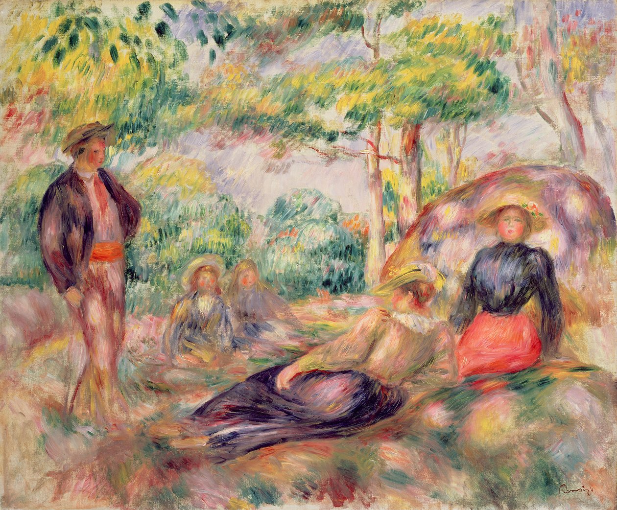 Studium na piknik, ok. 1893 r. autorstwa Pierre Auguste Renoir