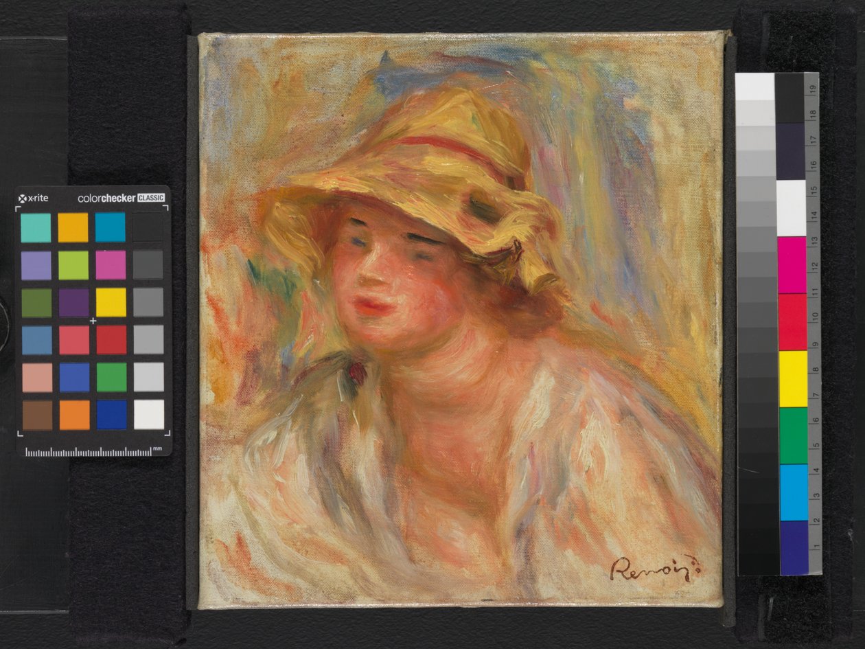 Studium dziewczyny, ok. 1918-19 autorstwa Pierre Auguste Renoir