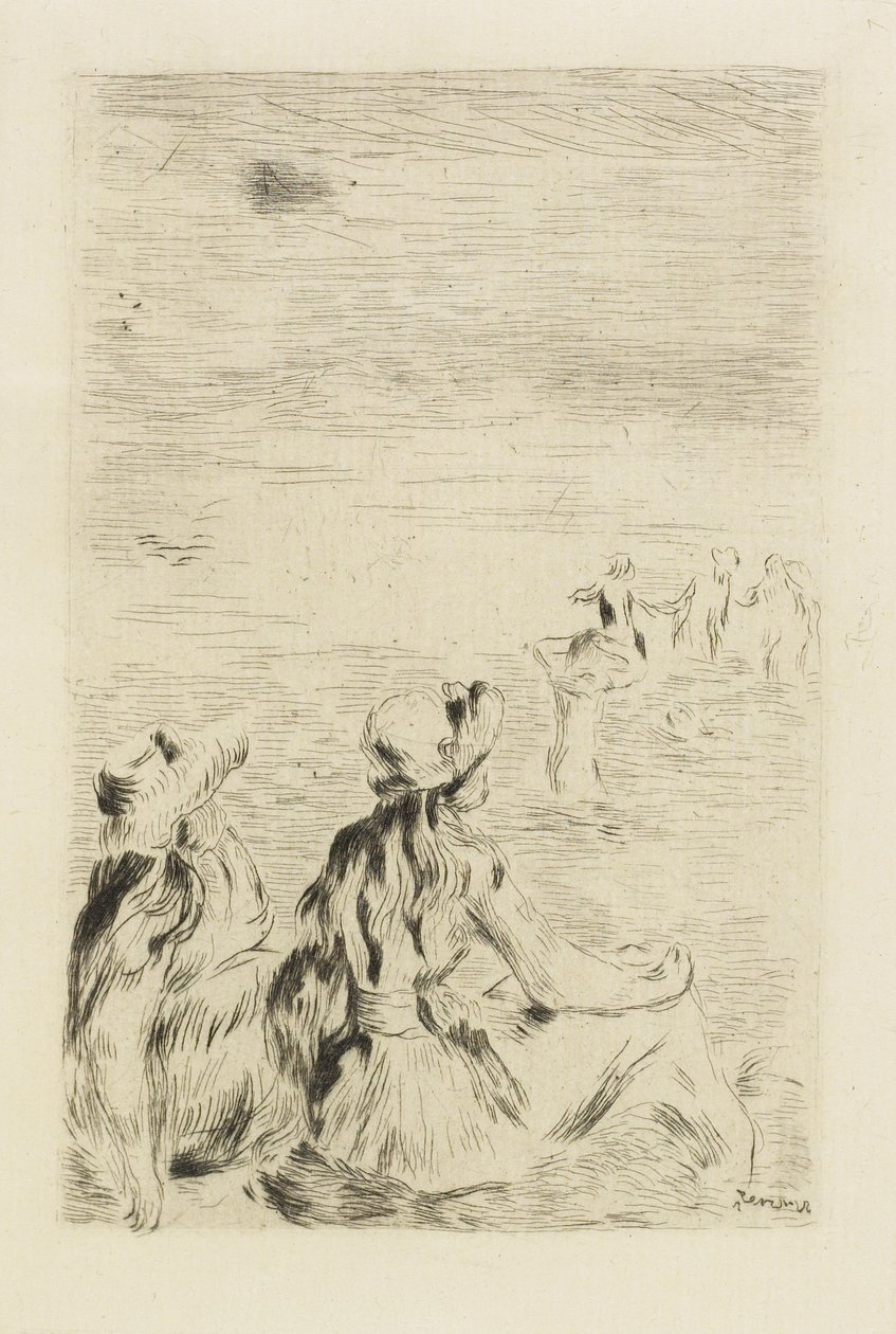 Na plaży ok. godz. 1892 autorstwa Pierre Auguste Renoir