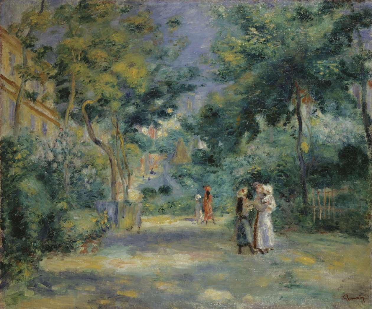 Ogrody na Montmartre, XIX wiek autorstwa Pierre Auguste Renoir