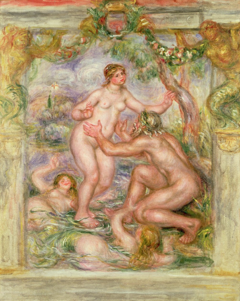 Saone wpada do ramion Rodanu, 1915 autorstwa Pierre Auguste Renoir