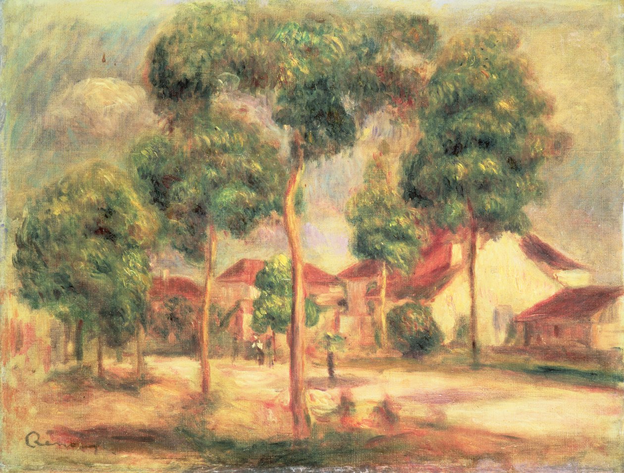 Słoneczna droga, c.1895 autorstwa Pierre Auguste Renoir