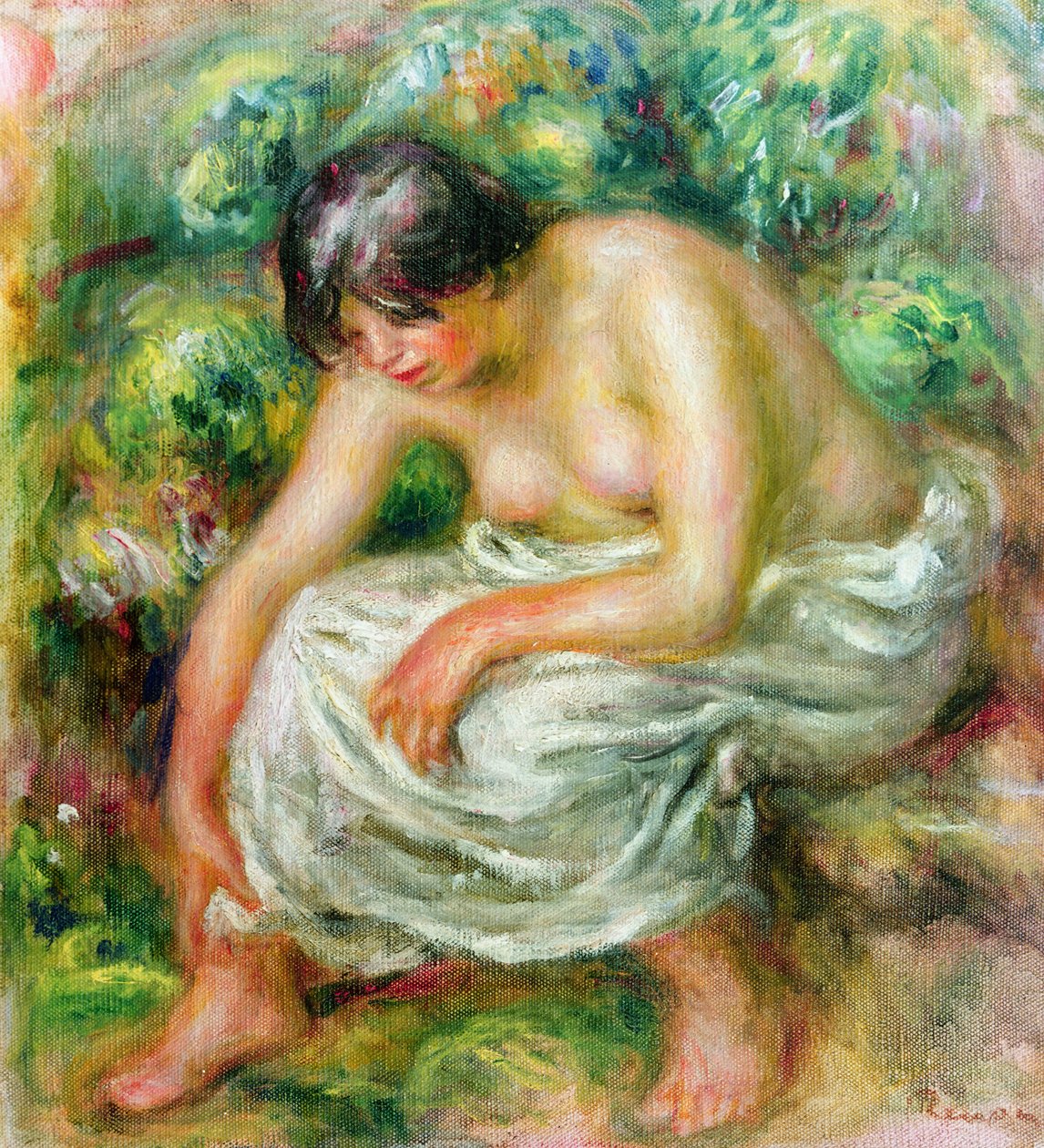 Toaleta po kąpieli, 1915 autorstwa Pierre Auguste Renoir