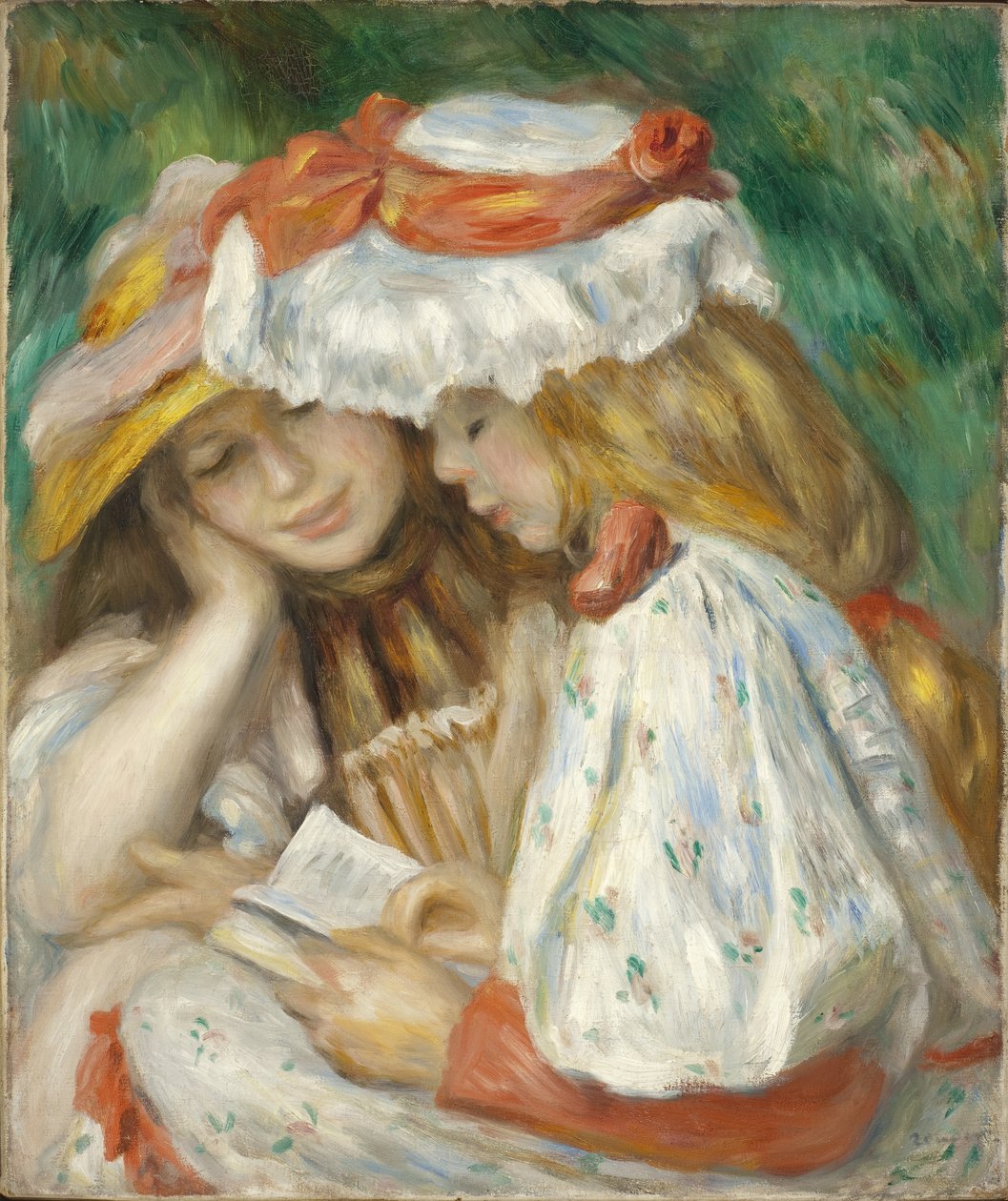 Dwie czytające dziewczyny, 1890-1 autorstwa Pierre Auguste Renoir