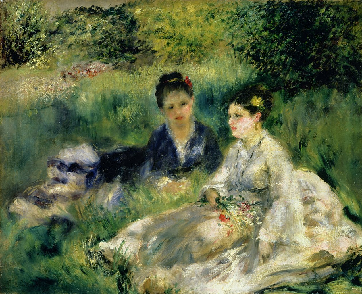 Dwie kobiety w parku, 1875 autorstwa Pierre Auguste Renoir