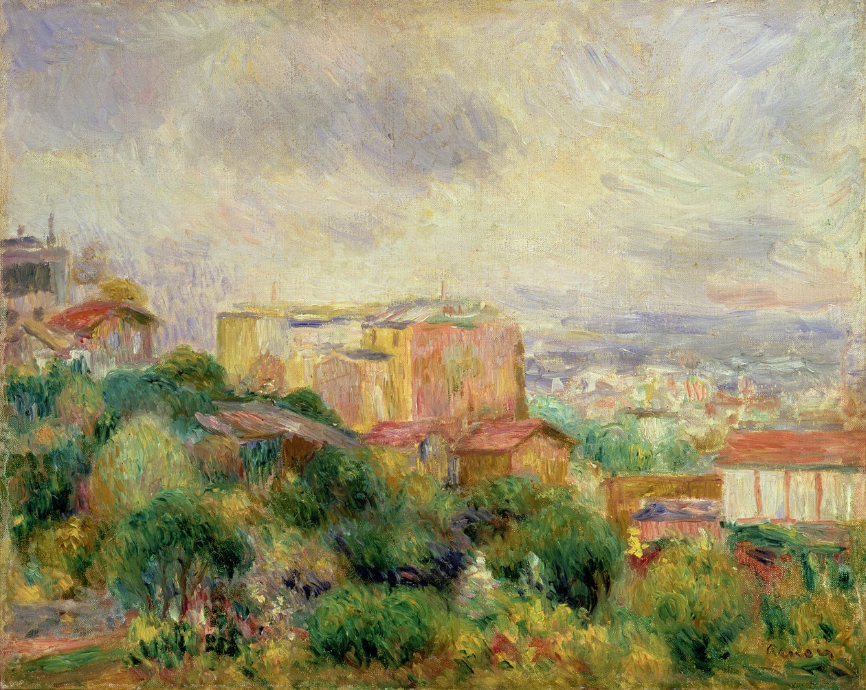 Widok z Montmartre, 1892 autorstwa Pierre Auguste Renoir