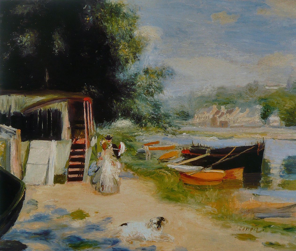 Widok Bougival autorstwa Pierre Auguste Renoir
