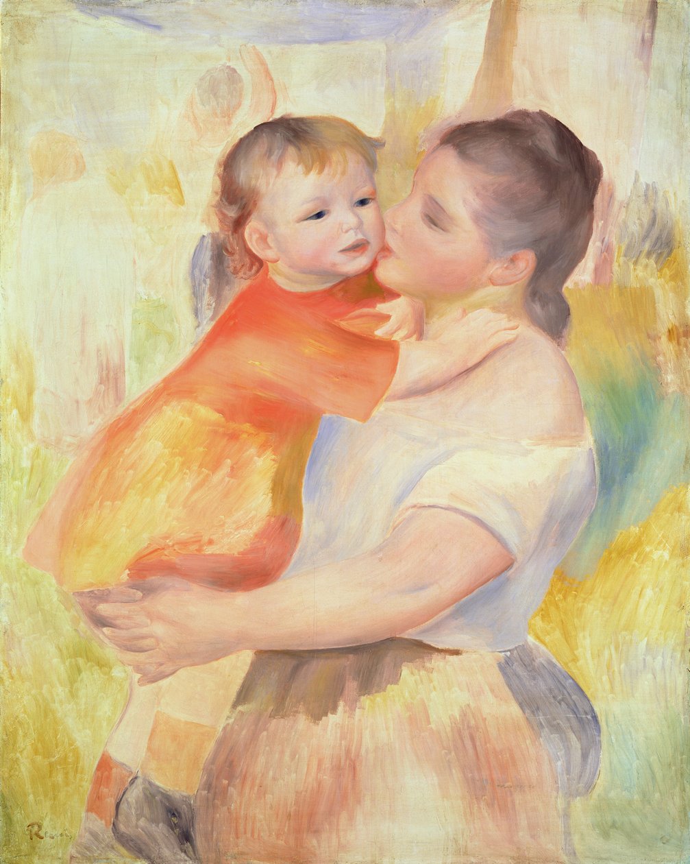 Praczka i Dziecko, 1887 autorstwa Pierre Auguste Renoir