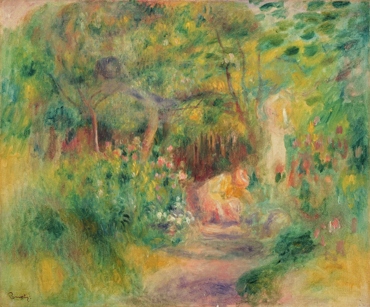 Kobieta ogrodnictwo, ok. 1895 r. autorstwa Pierre Auguste Renoir