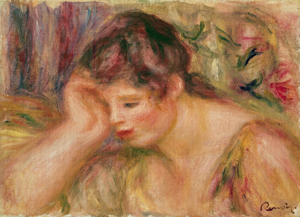 Kobieta pochylająca się, c.1917 autorstwa Pierre Auguste Renoir