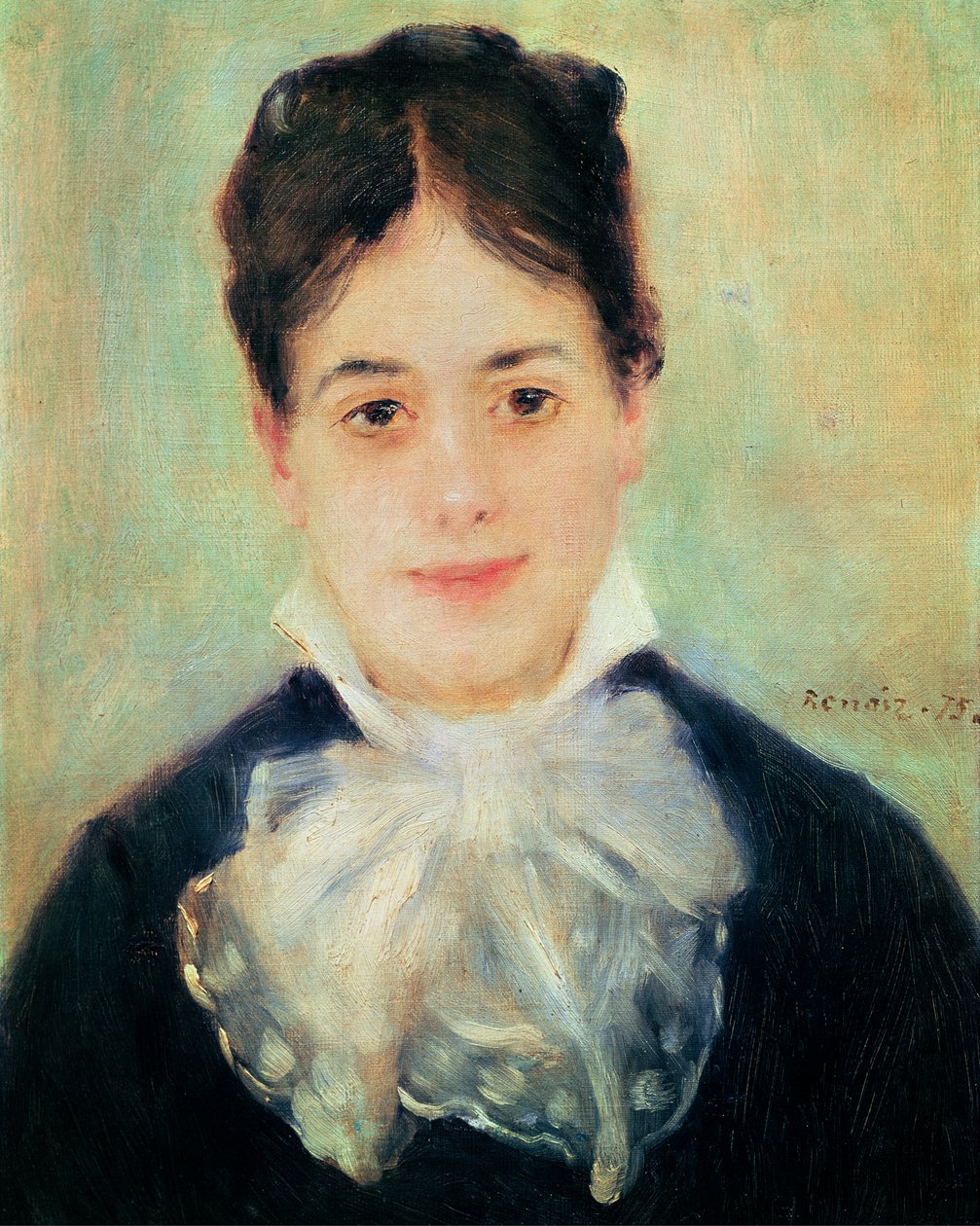 Uśmiechnięta kobieta, 1875 autorstwa Pierre Auguste Renoir