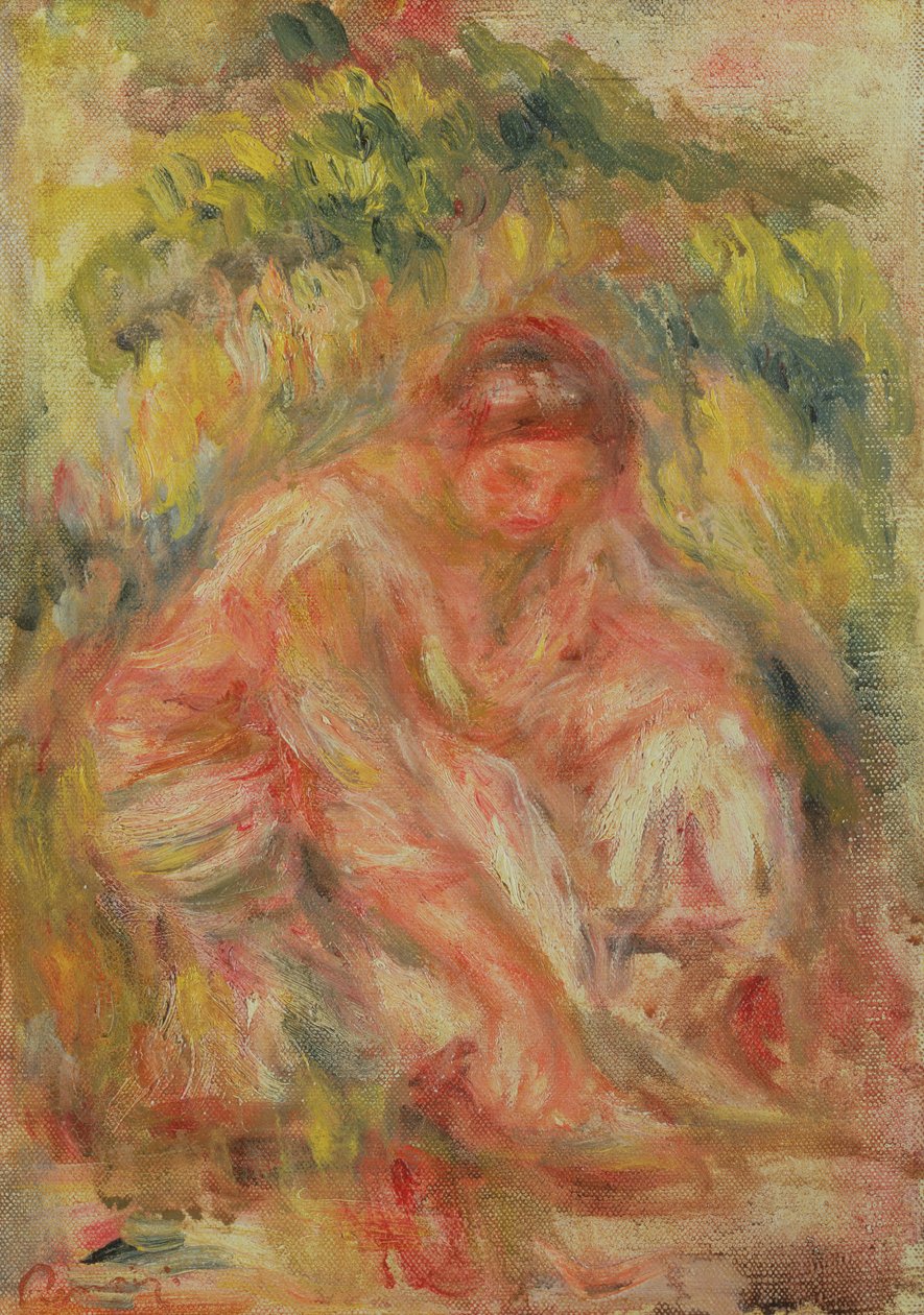 Kobieta odpoczywająca w krajobrazie, 1916 autorstwa Pierre Auguste Renoir